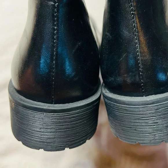 Geox Women's Rawelle Biker Boots Black Snakeskin Embossed Leather Size 36 US 6 - Picture 5 of 9